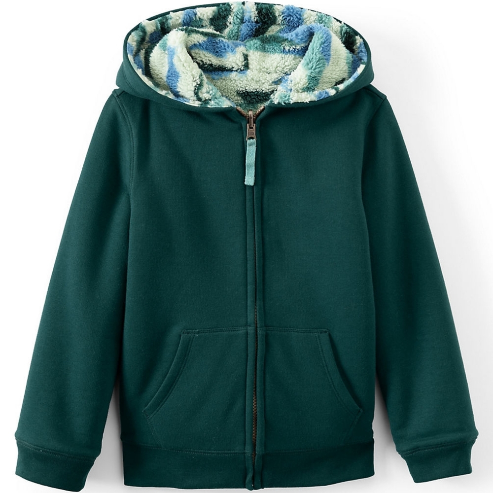 Lands End Sherpa Lined Reversible Hoodie